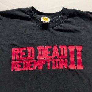 Rockstar Men's Black T-Shirt with Red Graphic Size Small